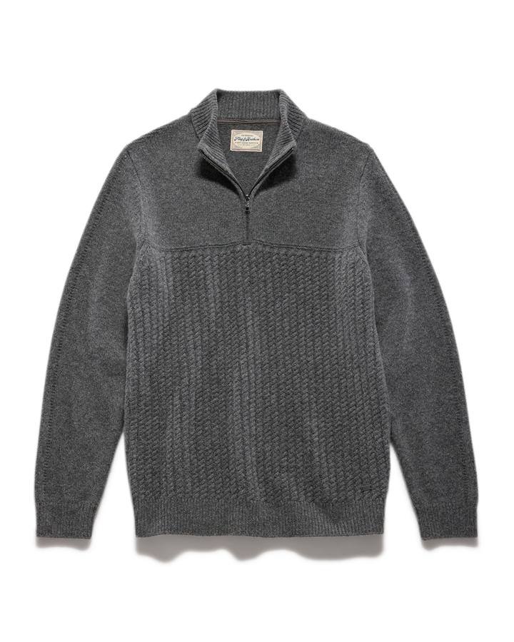 WOODLAND MERINO WOOL 1/4-ZIP SWEATER