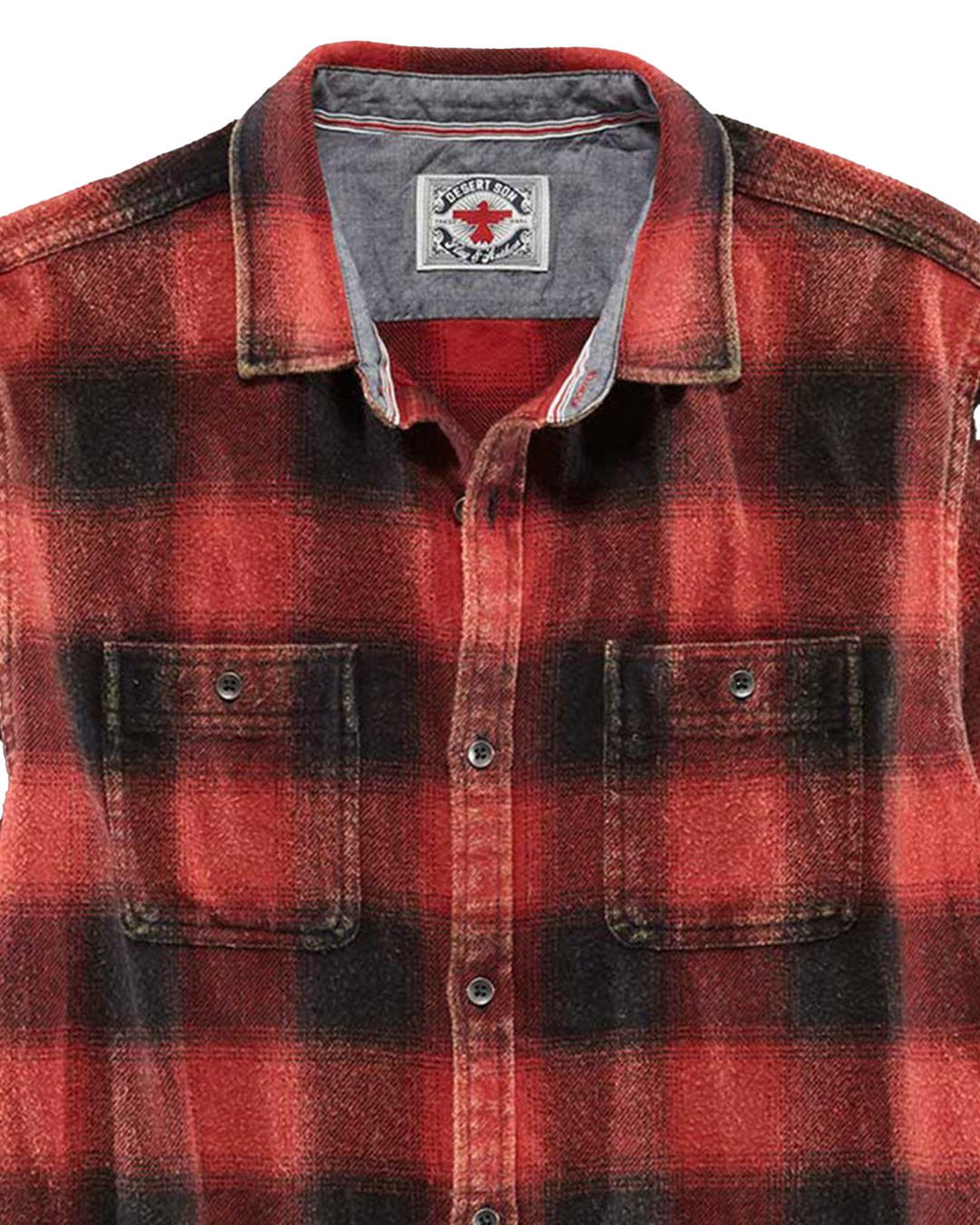 SHAW VINTAGE WASHED FLANNEL SHIRT BIG & TALL