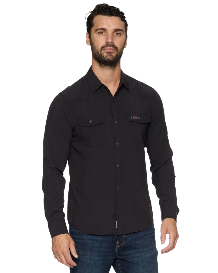 LSU UPF PERFORMANCE WESTERN SHIRT