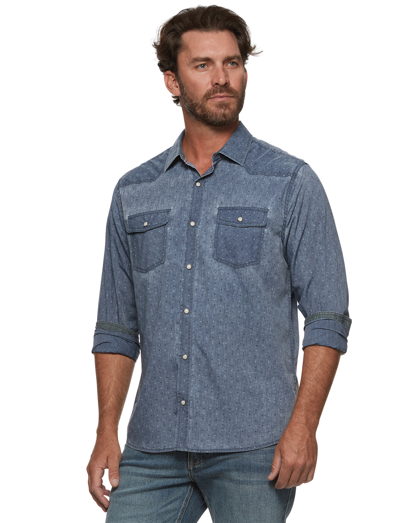 ジャケット・アウター SUBLATIONS RUSIY SATIN WESTERN SHIRT