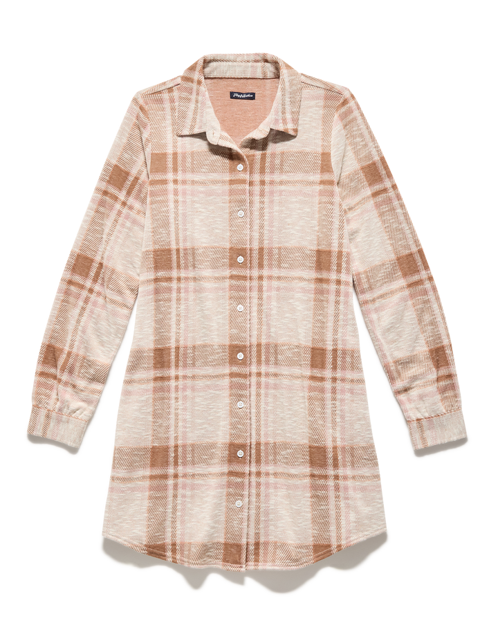 HERO STRETCH FLANNEL MINI DRESS