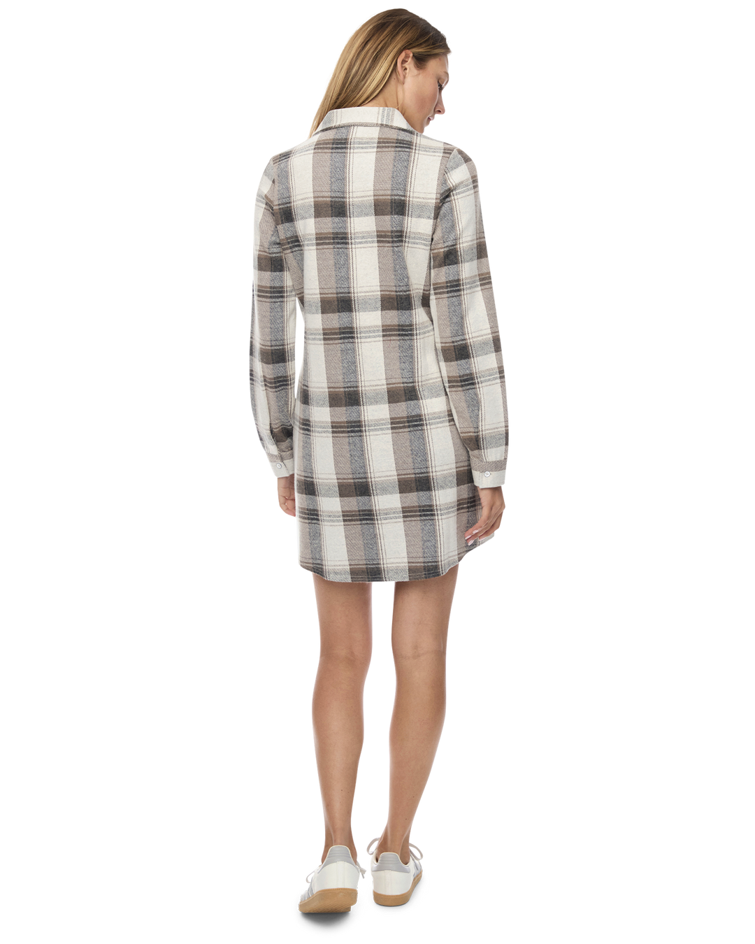 HERO STRETCH FLANNEL MINI DRESS