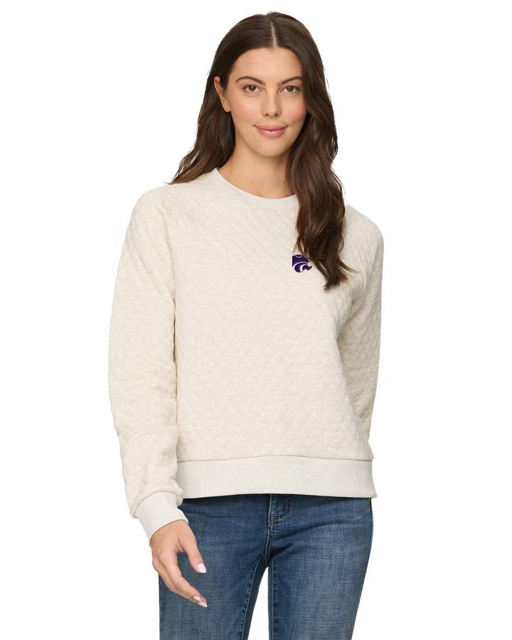 KANSAS STATE WOODLAWN QUILTED CREWNECK