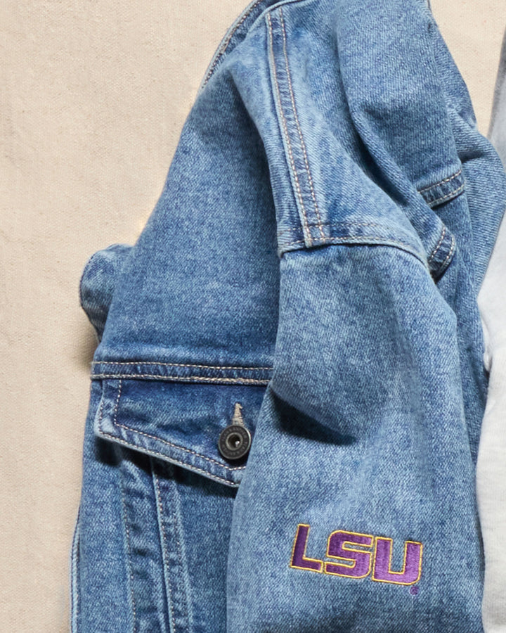 LSU SIDNEY CROPPED DENIM JACKET