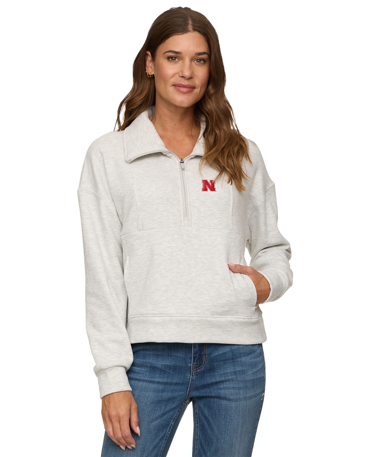 NEBRASKA SUPER SOFT PLUSH 1/2 ZIP