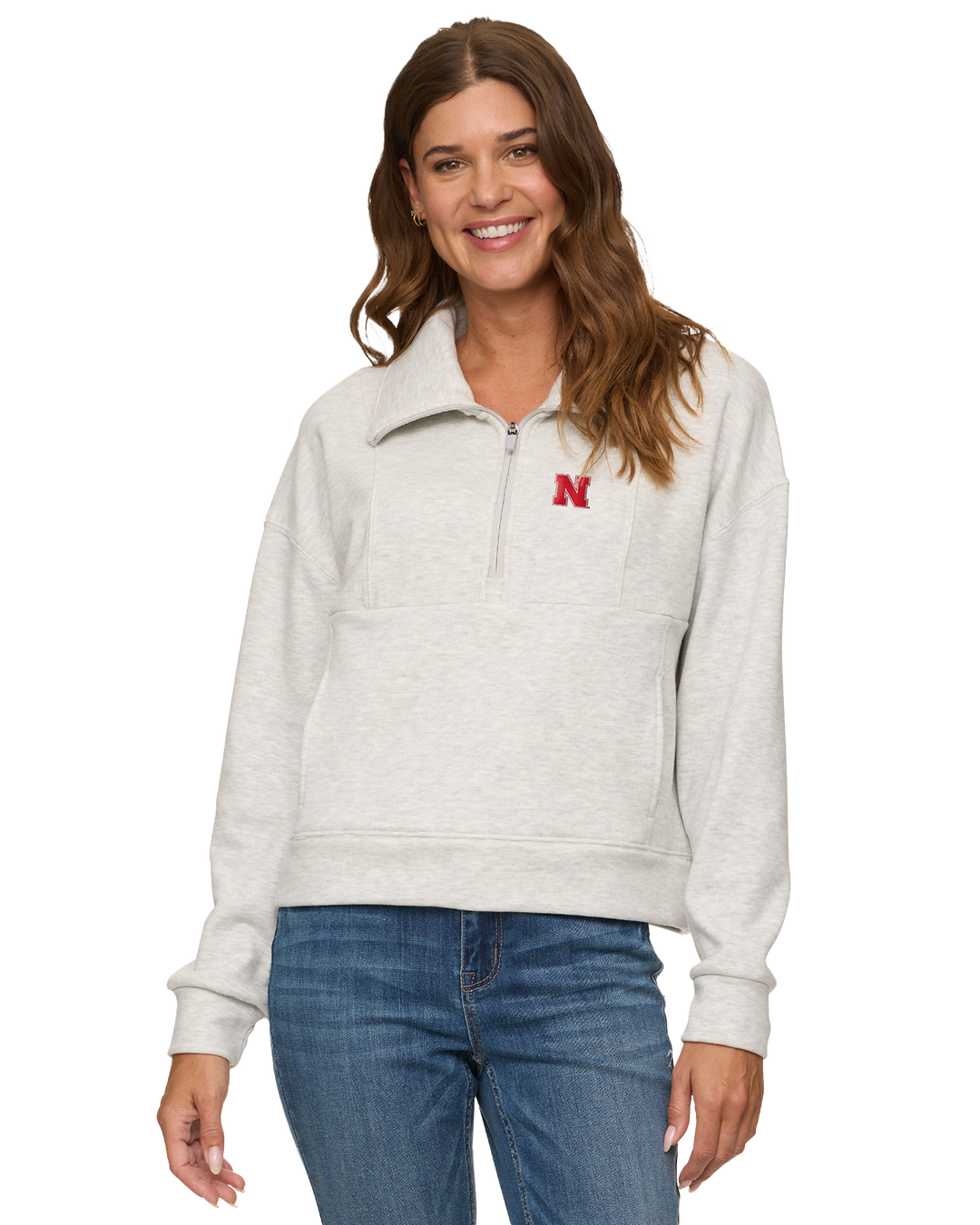 NEBRASKA SUPER SOFT PLUSH 1/2 ZIP