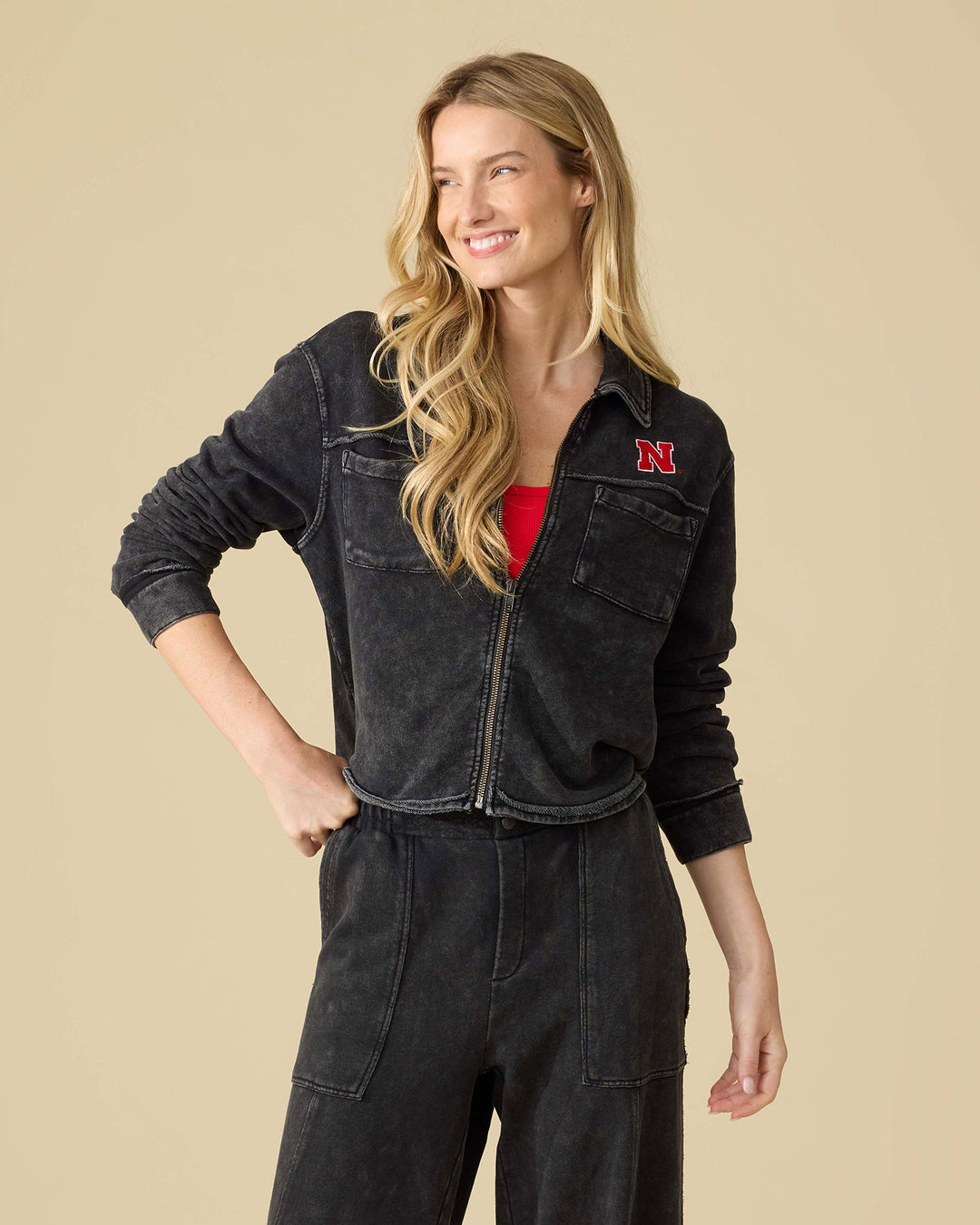 NEBRASKA CHARLOTTE FRENCH TERRY JACKET