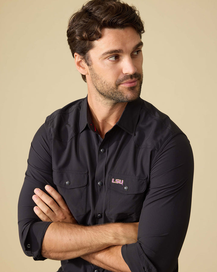 LSU UPF PERFORMANCE WESTERN SHIRT