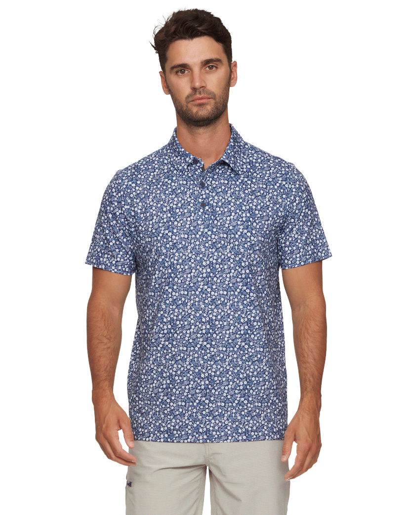 Floral print polo online