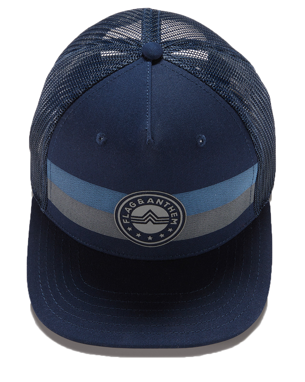 F&A LOGO STRIPED TRUCKER HAT