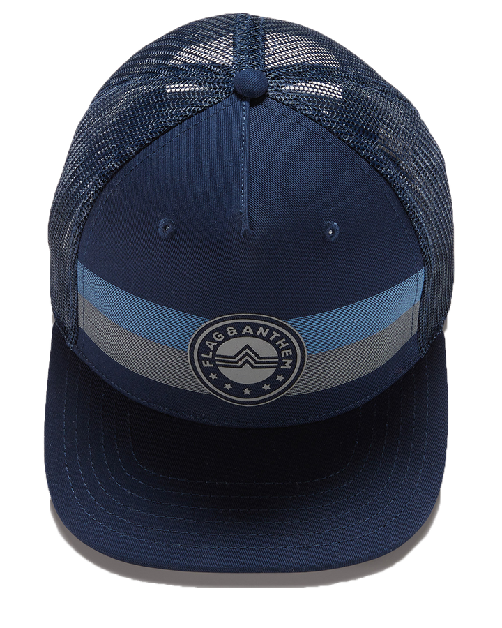 F&A LOGO STRIPED TRUCKER HAT