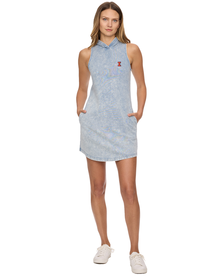 ILLINOIS SHIRLEY HOODED MINI DRESS