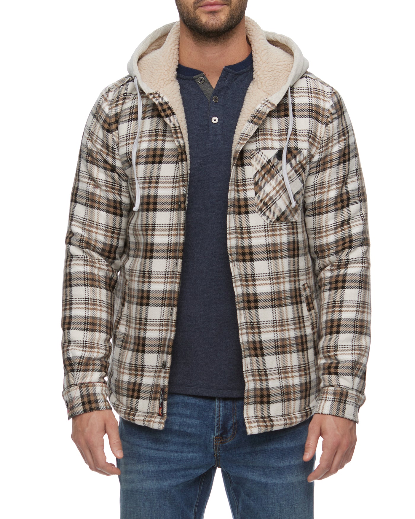 Cream outlet hooded jacket