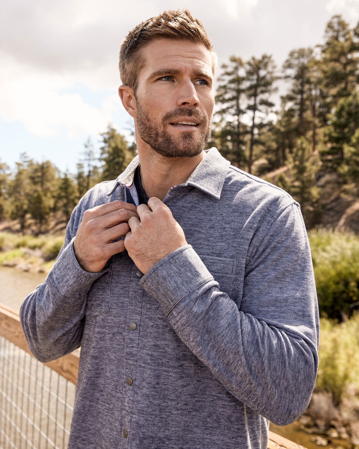 HERO TEXTURED KNIT FLANNEL SHIRT