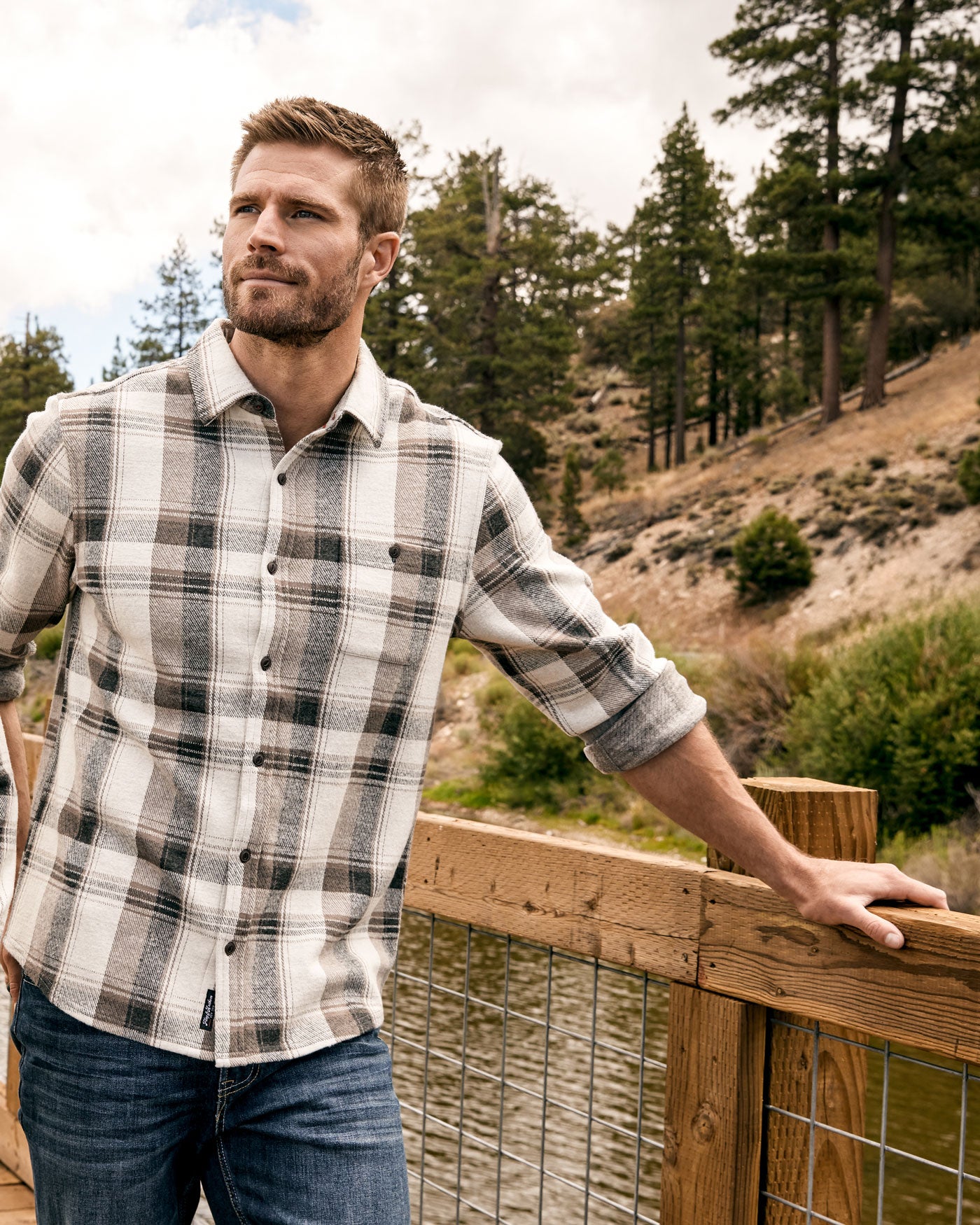 MADEFLEX PLAID HERO KNIT FLANNEL SHIRT