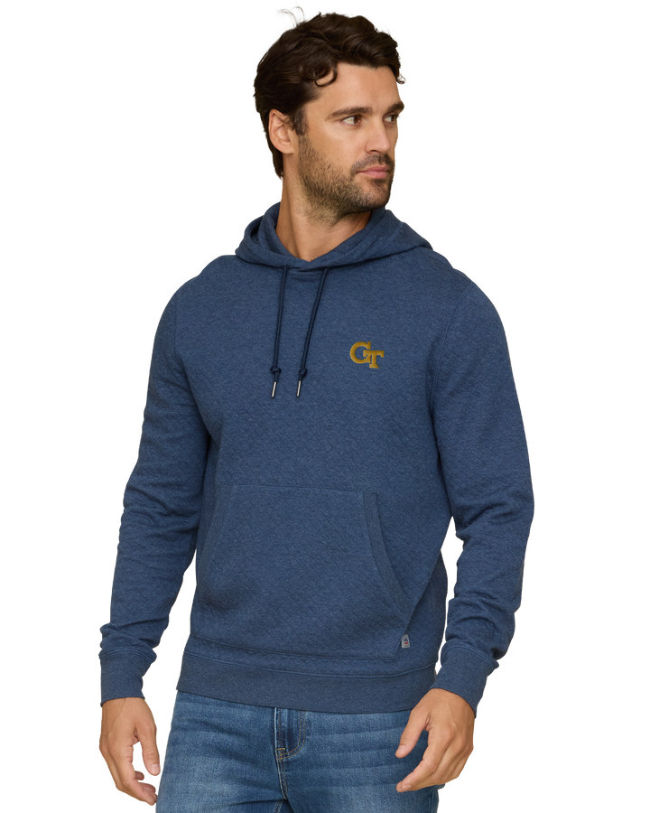 GEORGIA TECH BRADNER SUPER SOFT QUILTED HOODIE