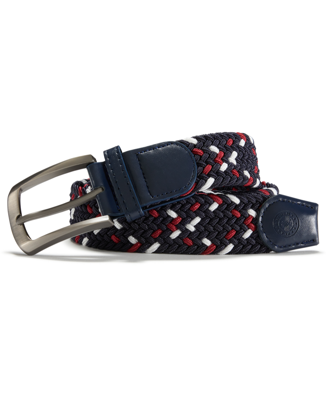 Motion East Womens Braided Rope Belt 9028 Size S/M Red/White/Blue 34 in Vintage 1980 main image 2