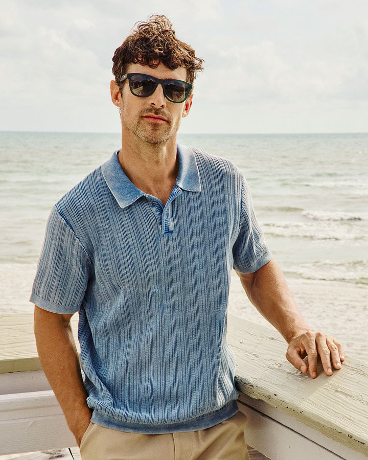 A250 GAFFNEY VINTAGE WASHED SWEATER POLO