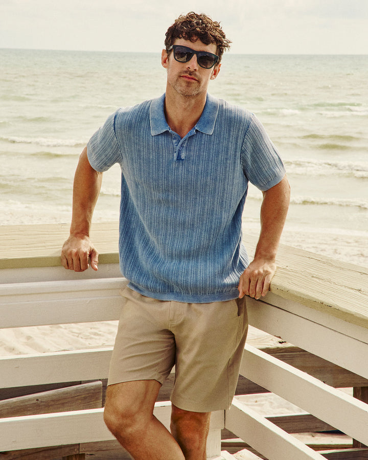 A250 GAFFNEY VINTAGE WASHED SWEATER POLO