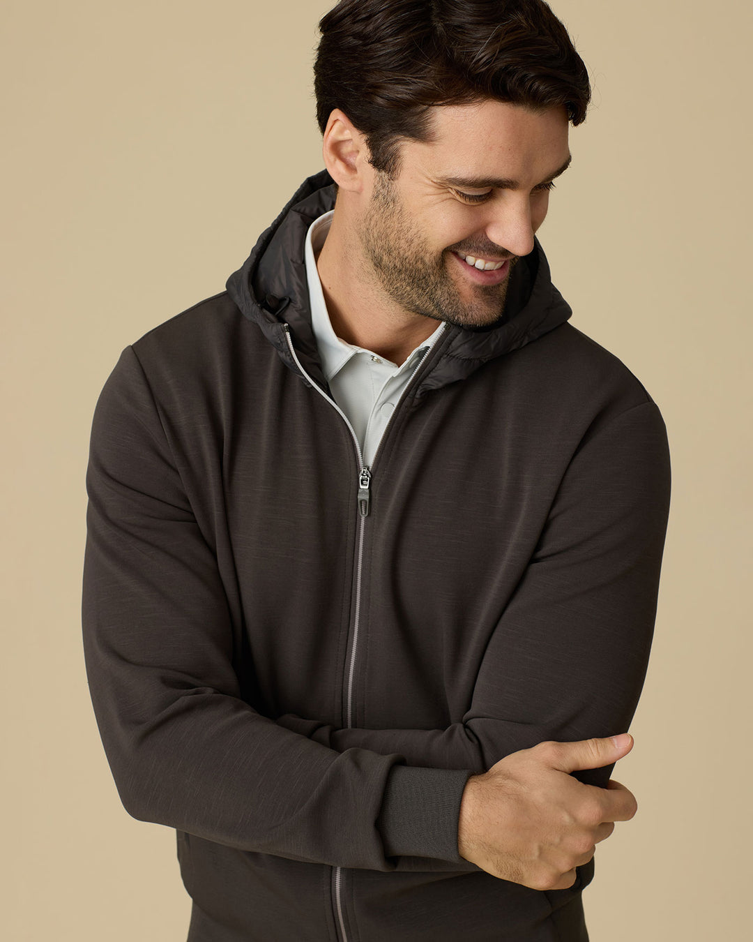 THOMASTON STRETCH FULL-ZIP HOODED JACKET