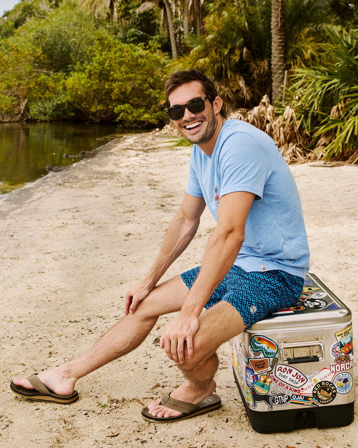 LABELLE GEO PRINT SWIM SHORT - 6.5” INSEAM