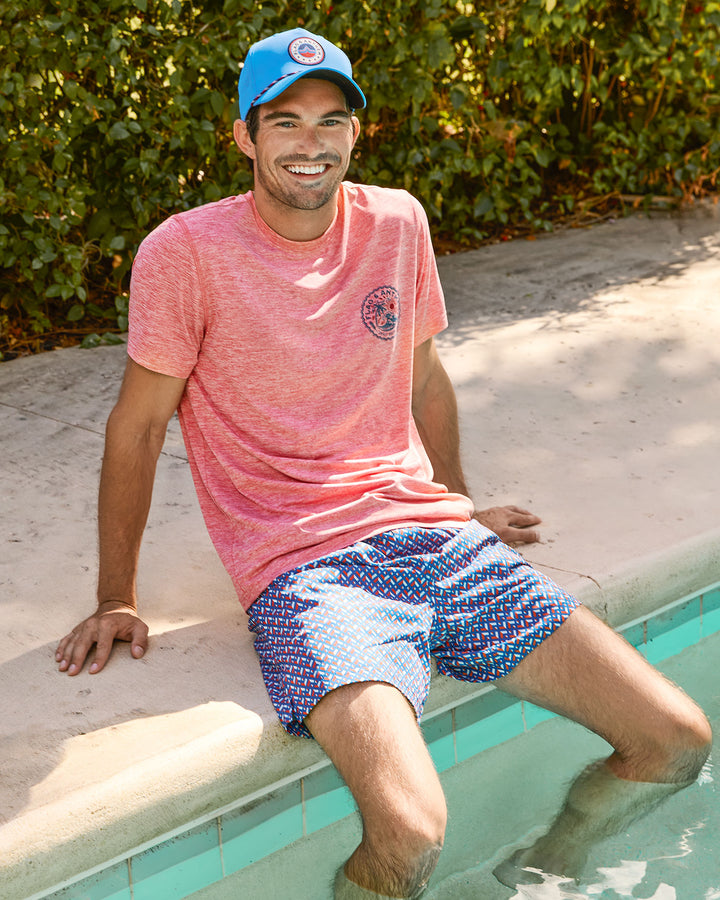 LABELLE GEO PRINT SWIM SHORT - 6.5” INSEAM
