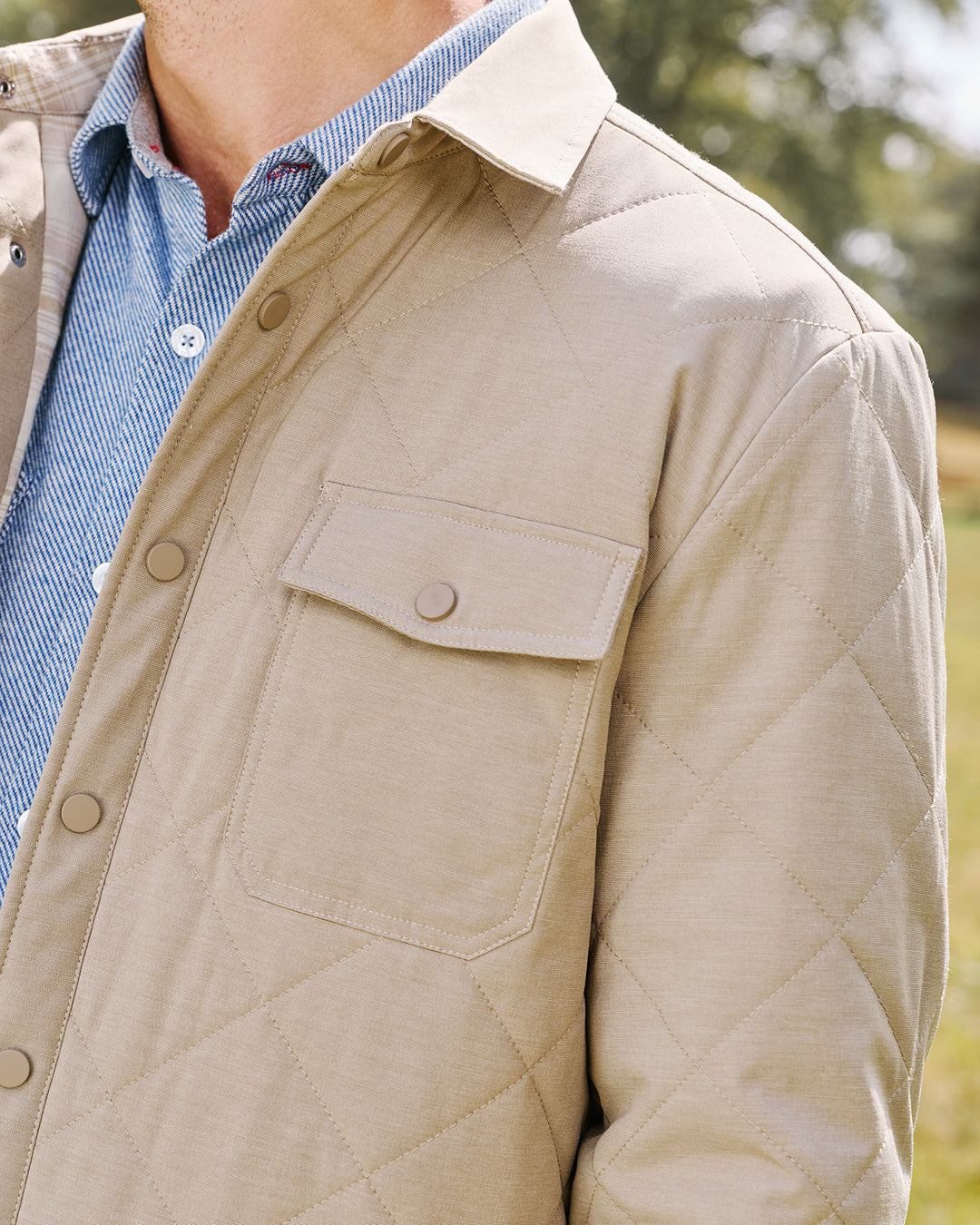 CHAPIN FLANNEL-LINED QUILTED JACKET