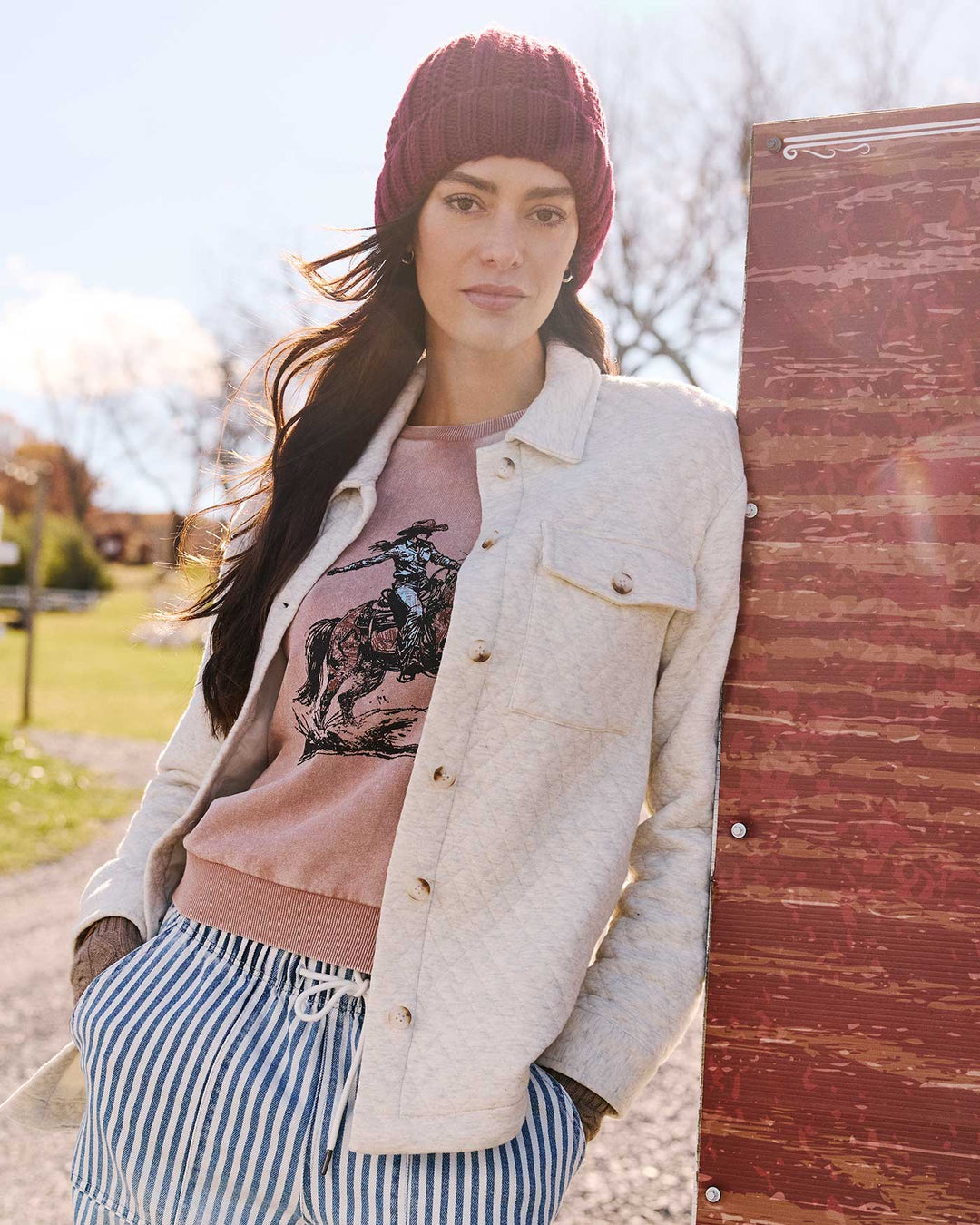 ELIZABETH QUILTED KNIT SHACKET