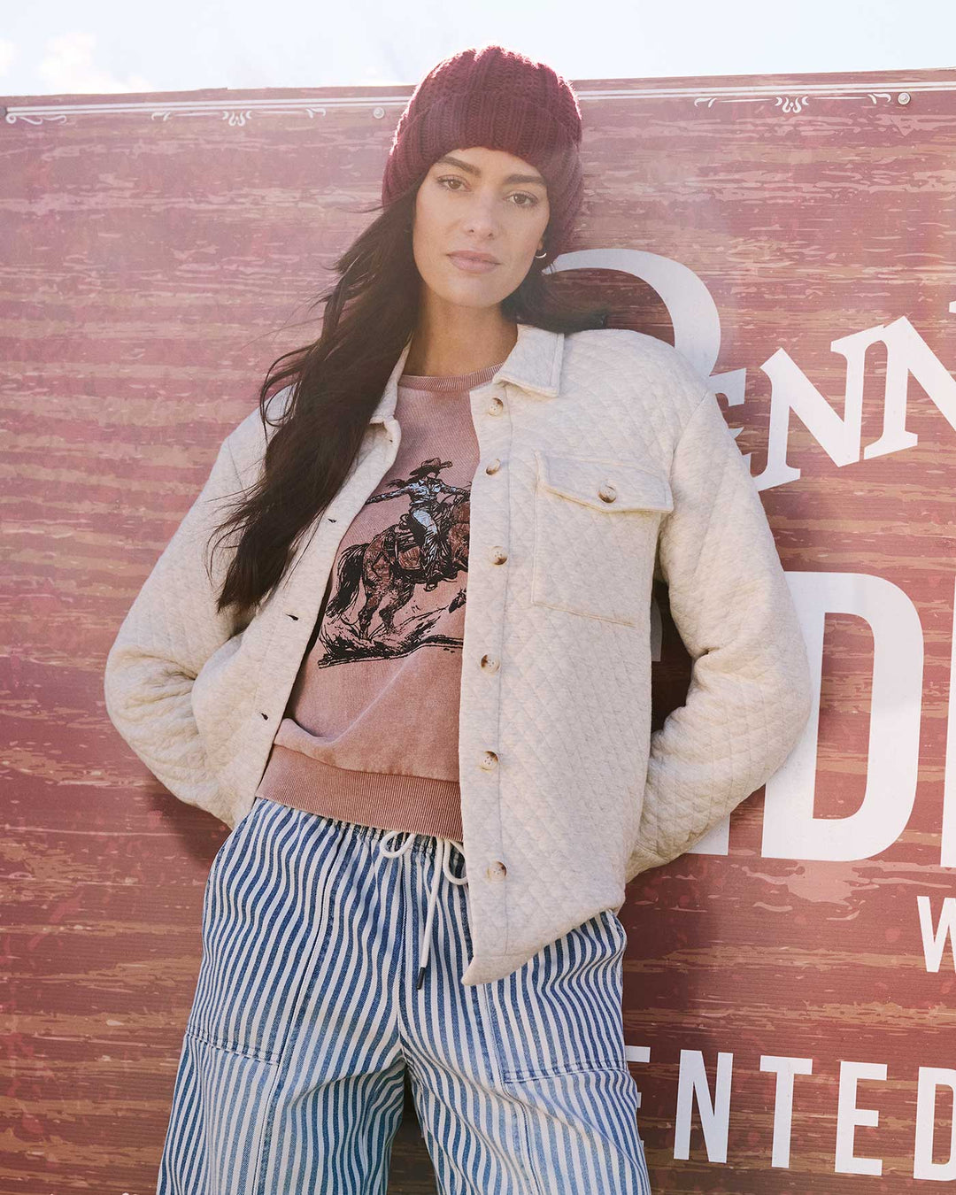 ELIZABETH QUILTED KNIT SHACKET