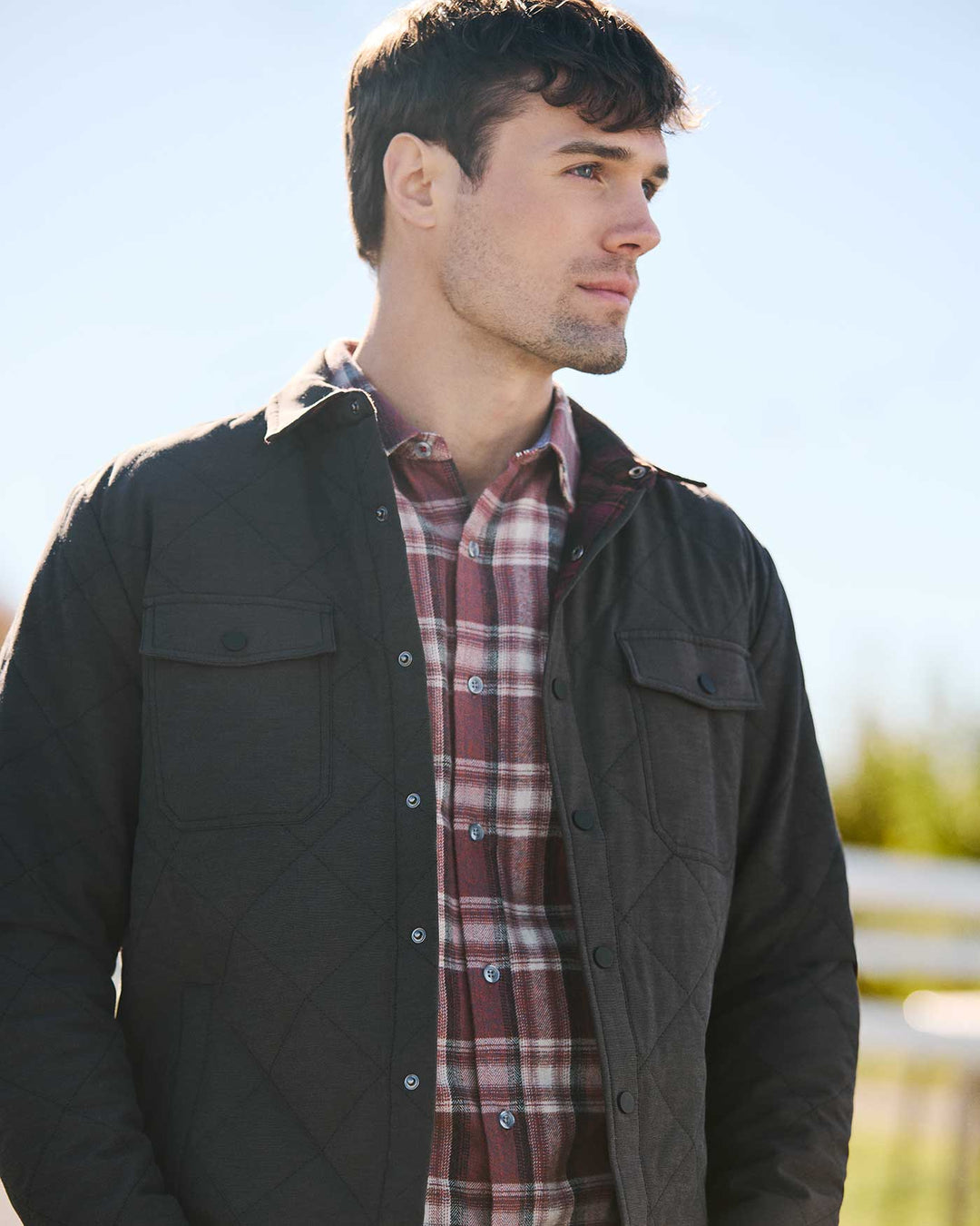 CHAPIN FLANNEL-LINED QUILTED JACKET