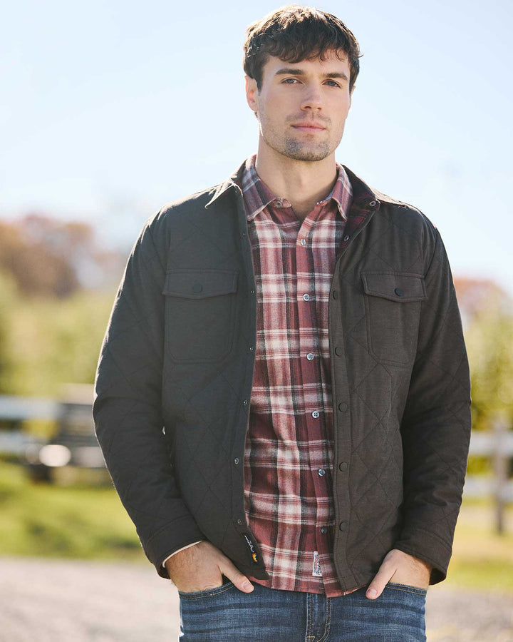 CHAPIN FLANNEL-LINED QUILTED JACKET