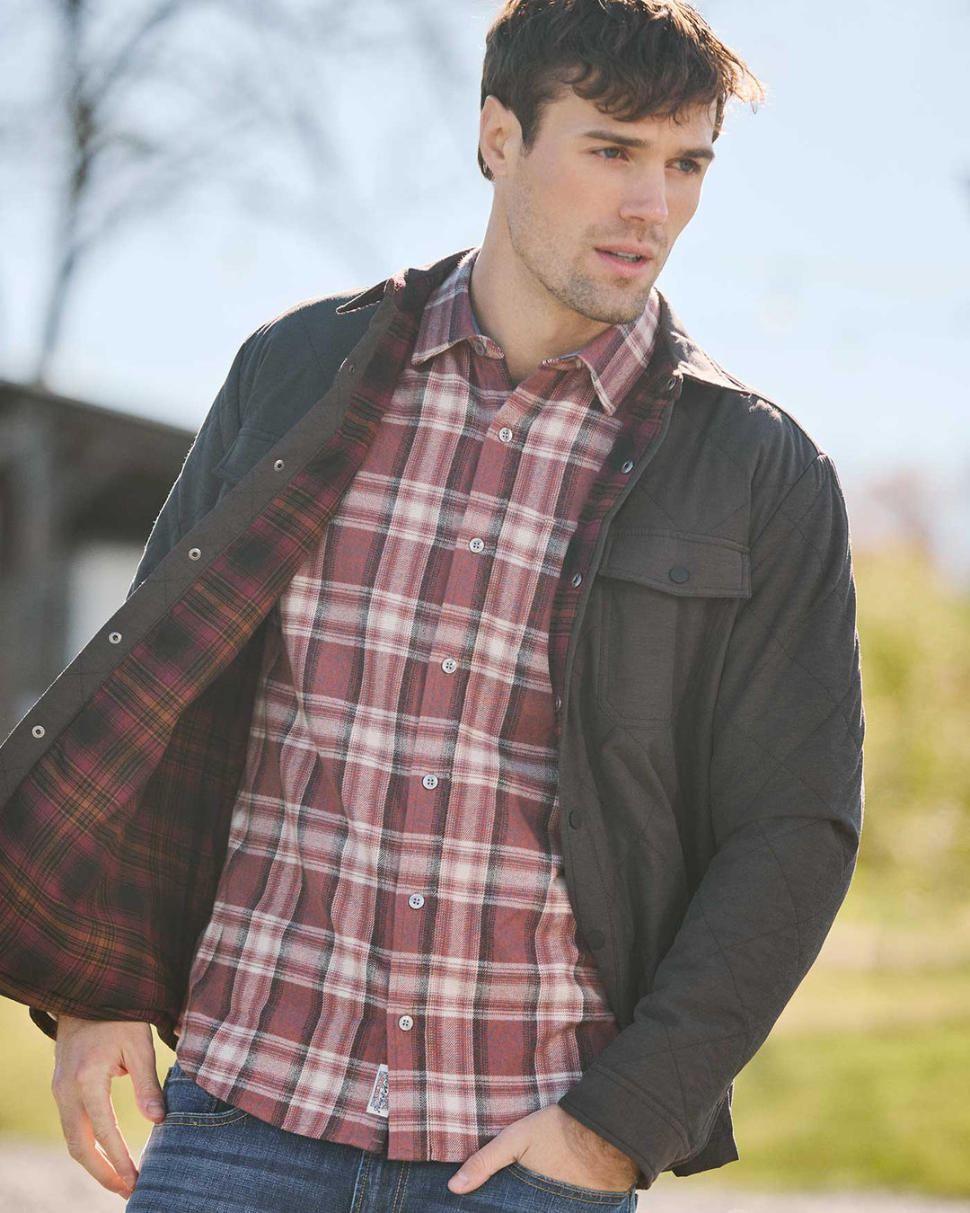 CHAPIN FLANNEL-LINED QUILTED JACKET