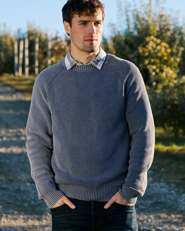 ALAMOSA INDIGO CREWNECK SWEATER
