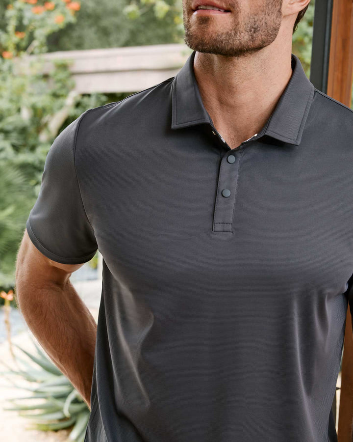 LINKS TEXTURED PERFORMANCE POLO
