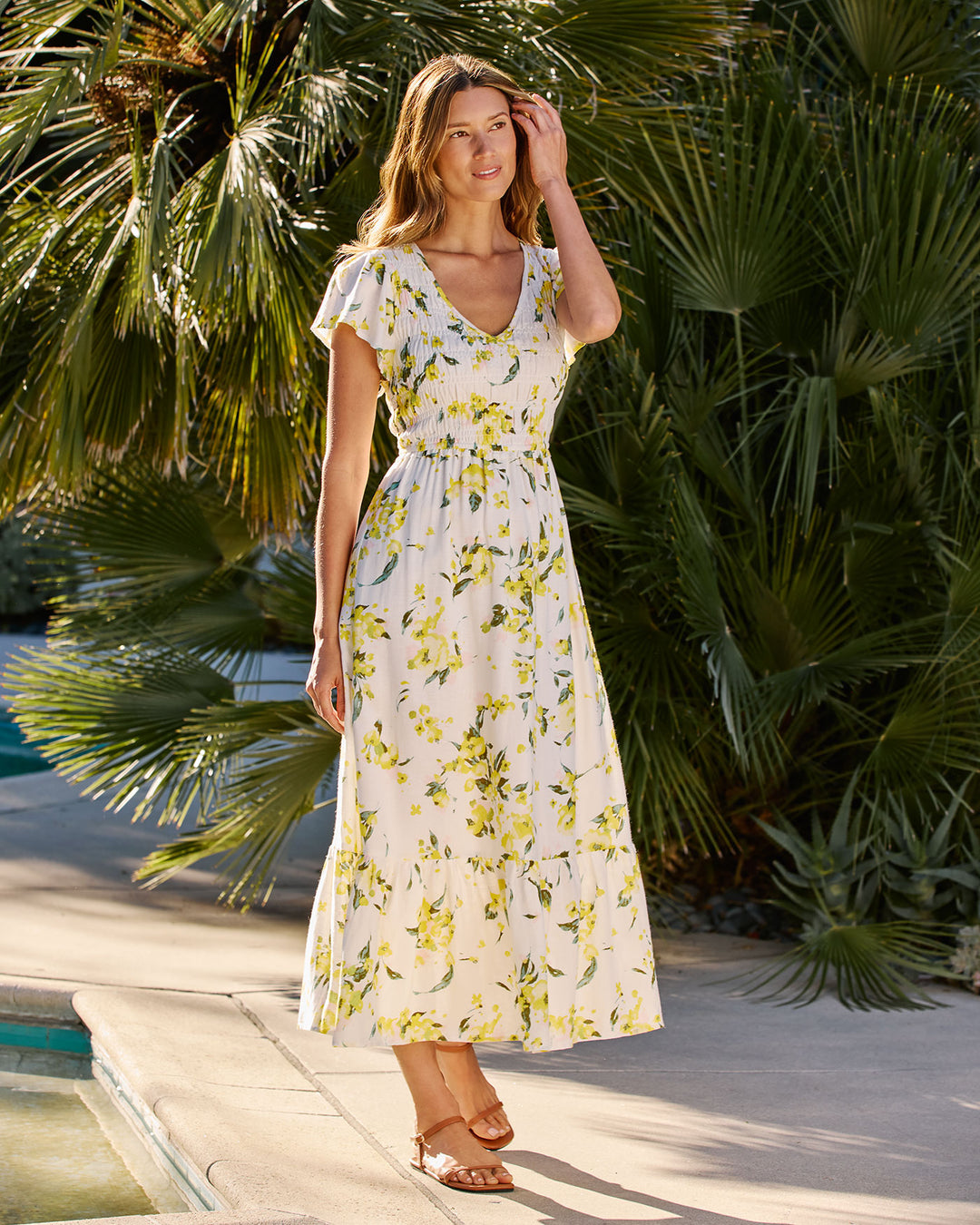 lucie midi dress Madewell Lucie Tiered Midi Dress in Dot Sz M