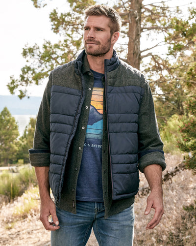 DORMONT MIXED MEDIA SHERPA-LINED PUFFER VEST