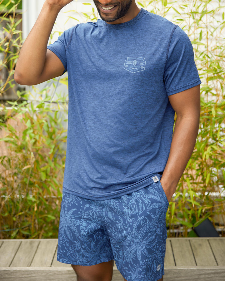 MENLO JUNGLE PRINT SWIM SHORT - 6.5” INSEAM