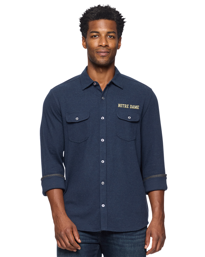 NOTRE DAME HERO STRETCH FLANNEL SHIRT