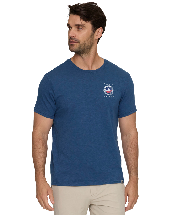 BOTTLE CAP FLAG SLUB TEE