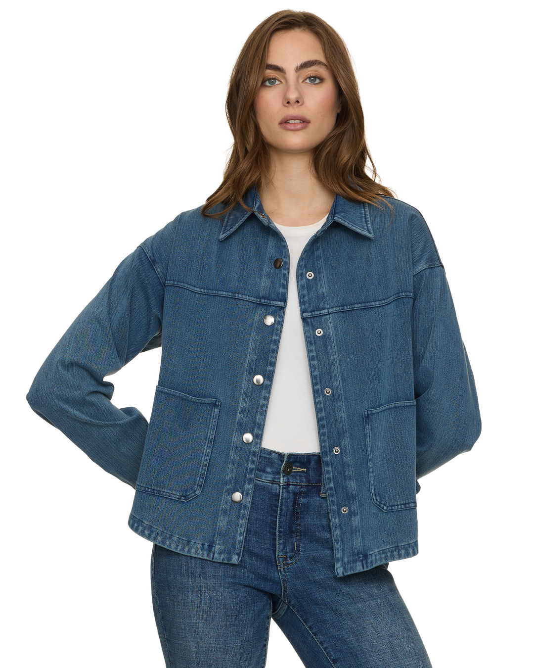 ROSLYN STRETCH DENIM SHIRT JACKET