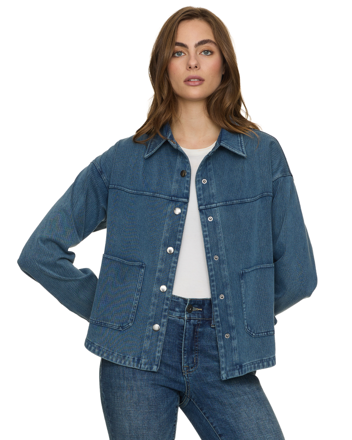 ROSLYN STRETCH DENIM SHIRT JACKET
