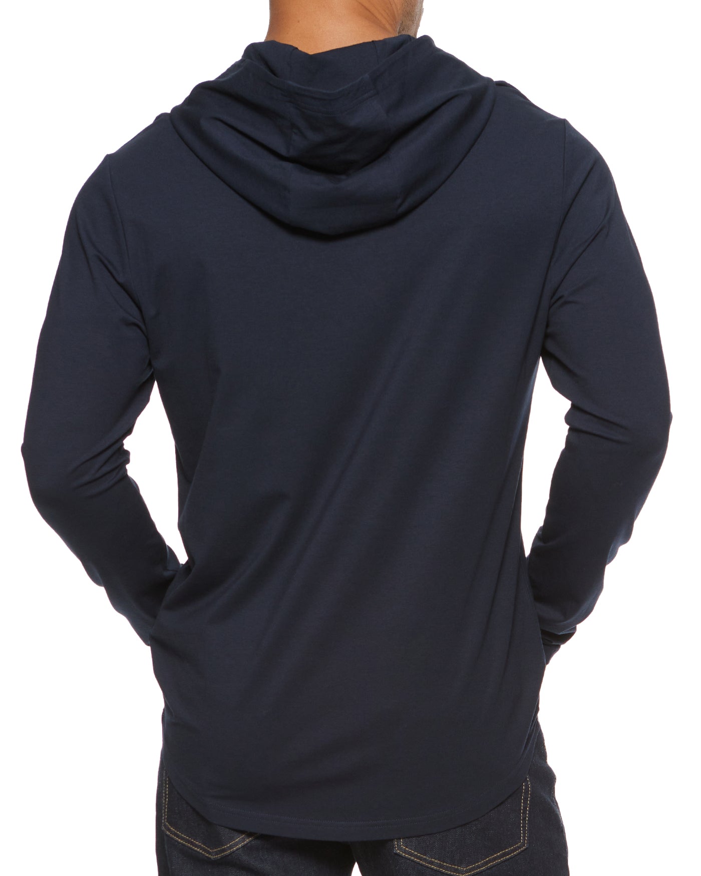 ADAMS CURVED HEM HOODIE