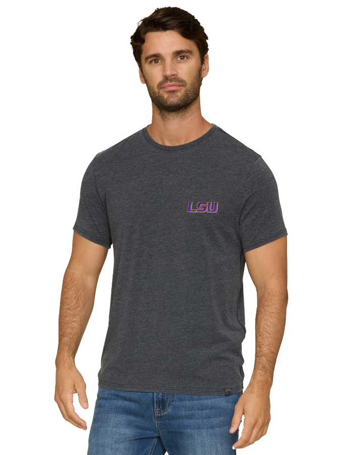 LSU DREWSVILLE BURNOUT CREWNECK TEE