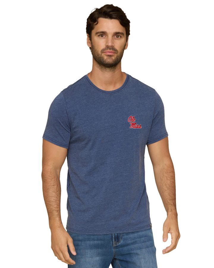 OLE MISS DREWSVILLE BURNOUT CREWNECK TEE