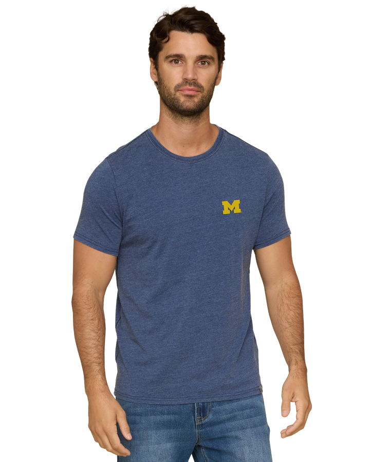 MICHIGAN DREWSVILLE BURNOUT CREWNECK TEE