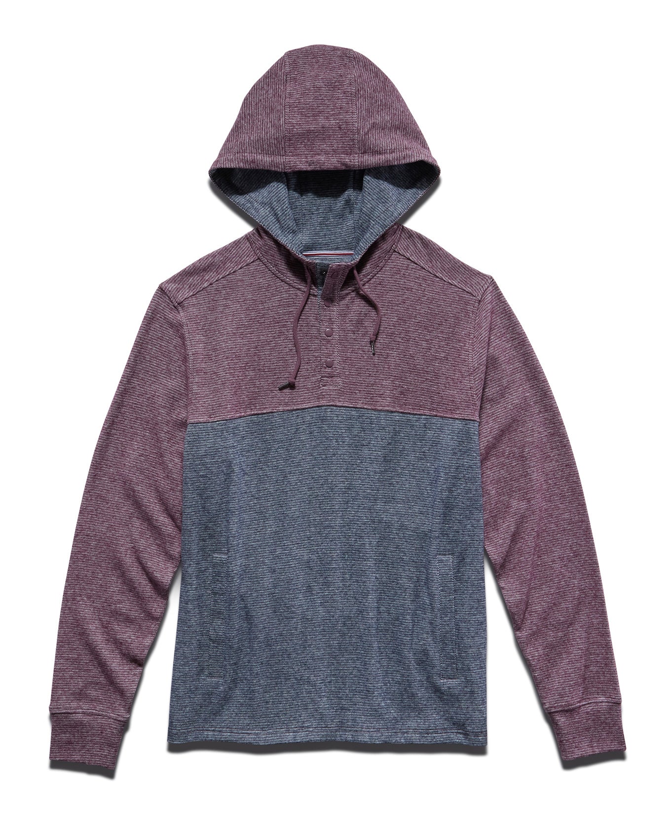 HIGHFILL SUPER-SOFT COLORBLOCK HOODED HENLEY