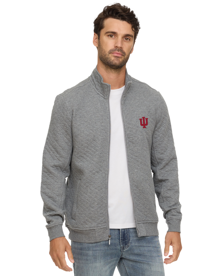 INDIANA ALLOWAY QUILTED FULL-ZIP MOCK NECK JACKET