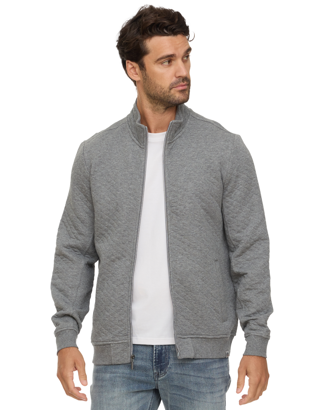 ALLOWAY QUILTED FULL-ZIP MOCK NECK JACKET