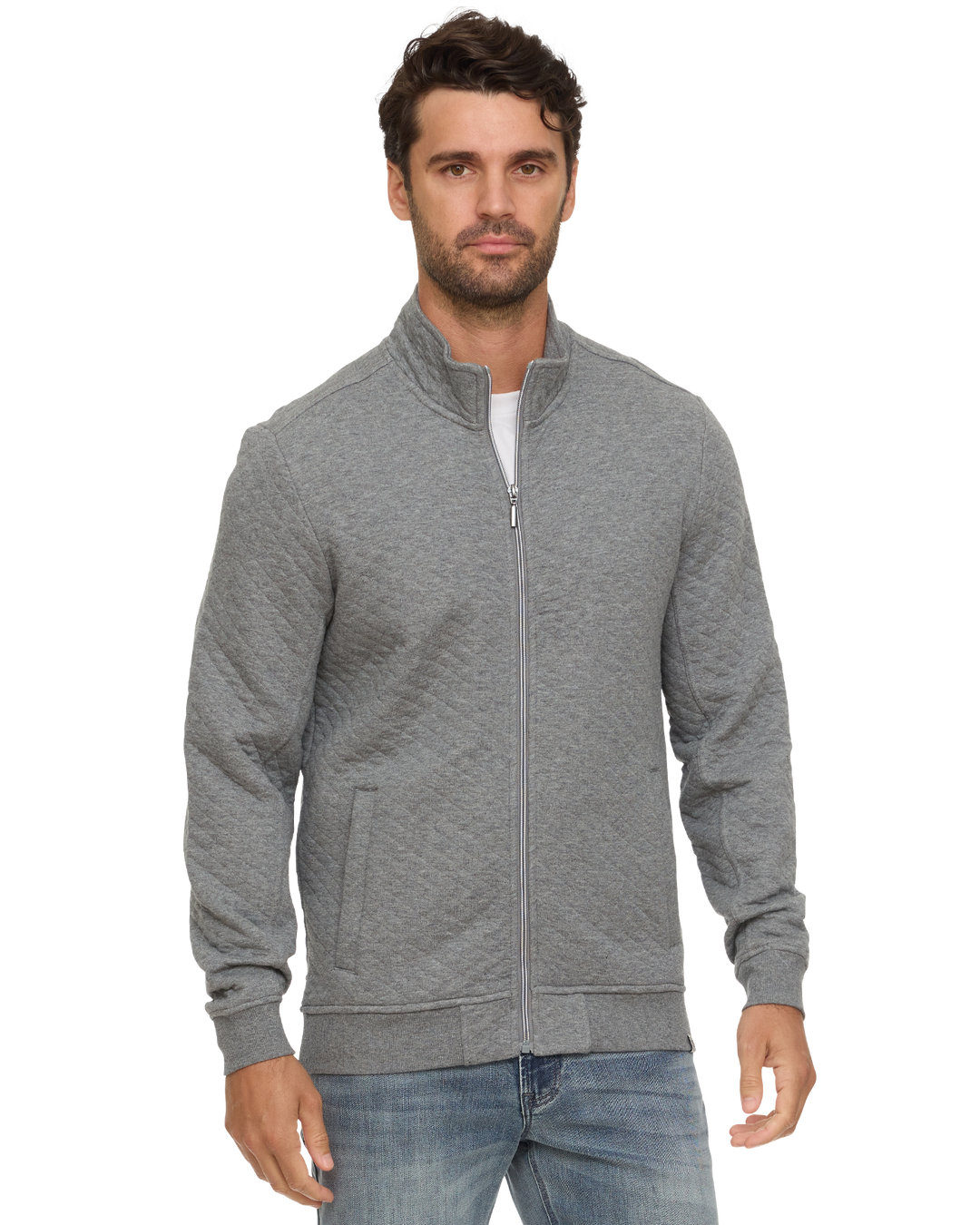 ALLOWAY QUILTED FULL-ZIP MOCK NECK JACKET
