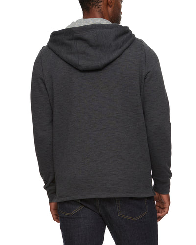 SOUTHOLD HEATHERED SLUB HENLEY HOODIE
